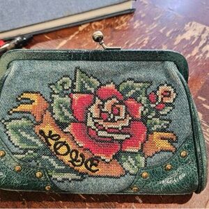 Isabella Fiore Green Floral Clutch